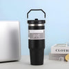 890 ml Double-Wall Travel Mug with Handle & Straw | GiftGlow