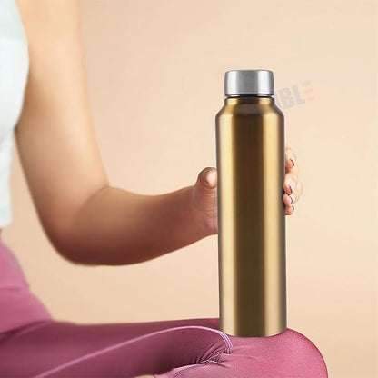 Stainless Steel Bottle 1L | Leak-Proof | GiftGlow | (Golden Edition)