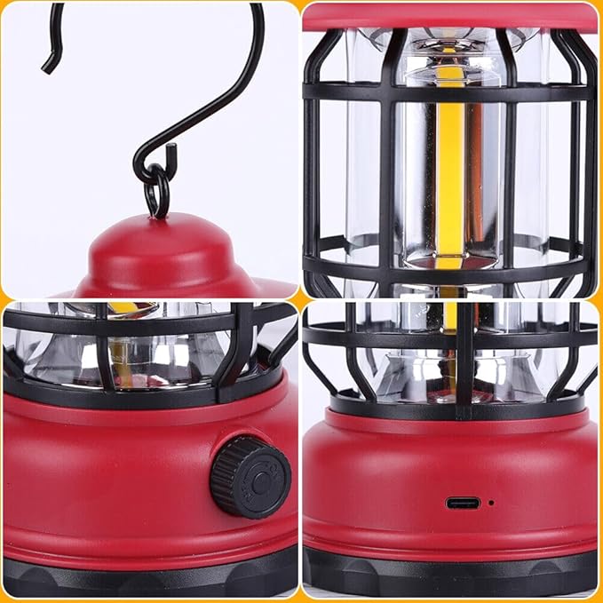 Vintage LED Camping Rechargeable Lantern