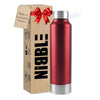 Stainless Steel Bottle 1L | Leak-Proof | GiftGlow | (Red-Silver Edition)