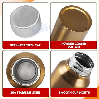 Stainless Steel Bottle 1L | Leak-Proof | GiftGlow | (Golden Edition)