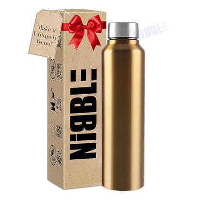 Stainless Steel Bottle 1L | Leak-Proof | GiftGlow | (Golden Edition)