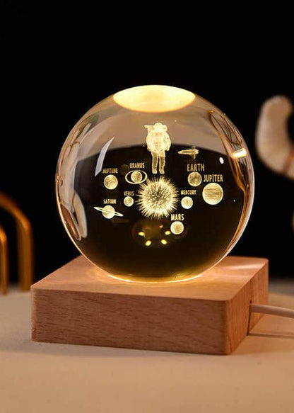 3d Planet  Solar System Crystal Ball Night Light